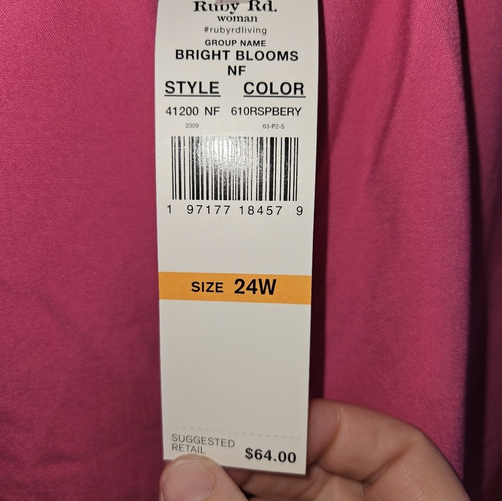Ruby Rd. Womans Raspberry Colored Pants Size 24w - Picture 11 of 13